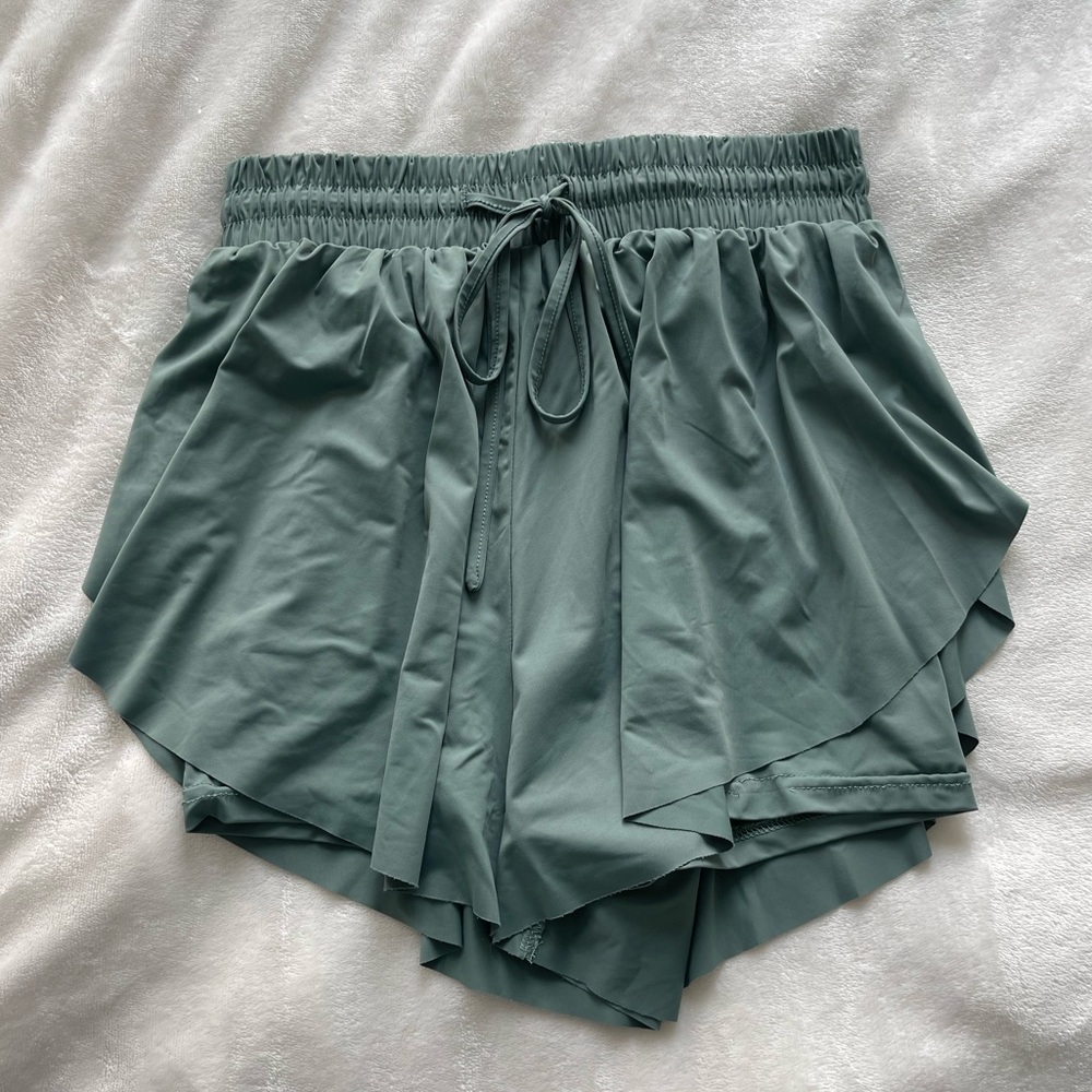 Green butterfly shorts